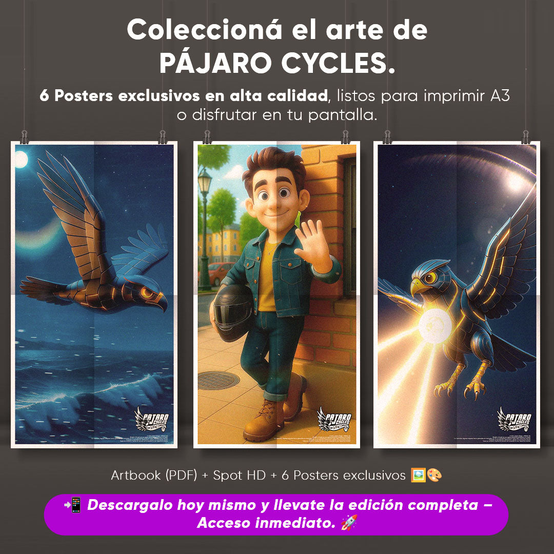 PájaroCycles — Bundle Digital Premium (Spot HD + Artbook PDF + Extras)