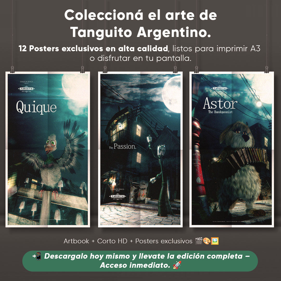Tanguito Argentino — Bundle Digital Premium (Corto HD + Artbook PDF + Posters)