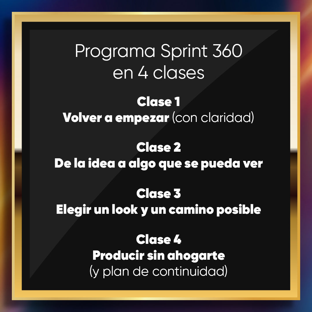 Mentoría SPRINT 360 Creativa 1 a 1 — De la idea al proyecto terminado 🚀