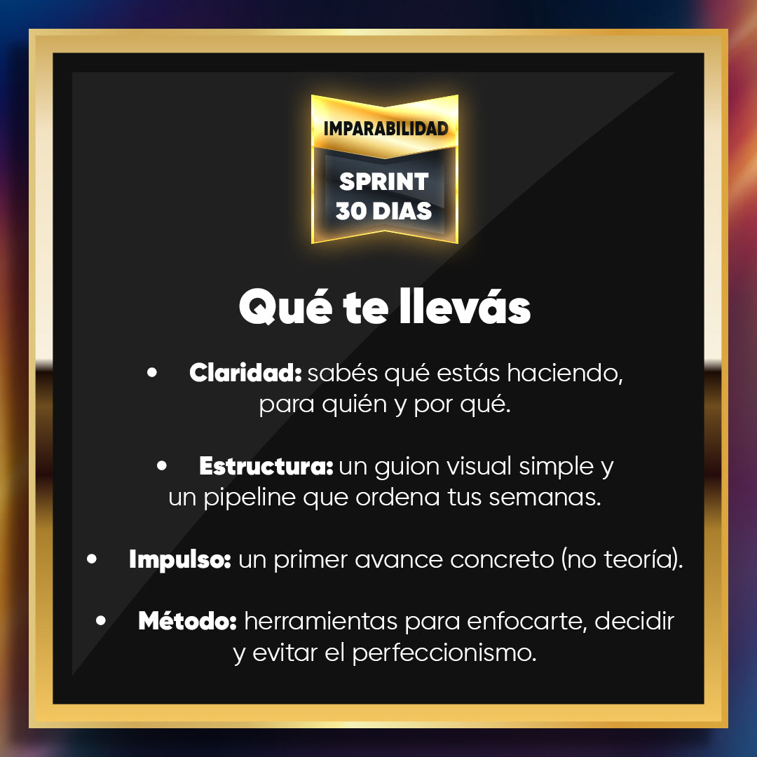 Mentoría SPRINT 360 Creativa 1 a 1 — De la idea al proyecto terminado 🚀