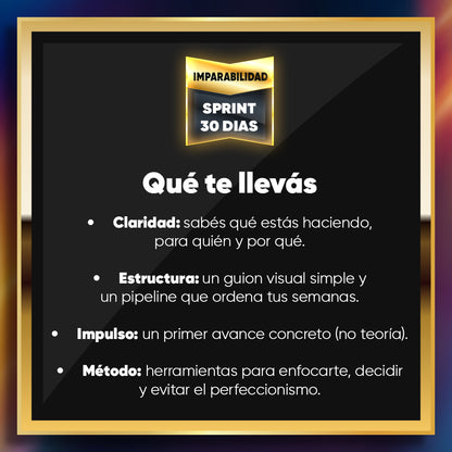 Mentoría SPRINT 360 Creativa 1 a 1 — De la idea al proyecto terminado 🚀