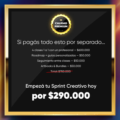 Mentoría SPRINT 360 Creativa 1 a 1 — De la idea al proyecto terminado 🚀