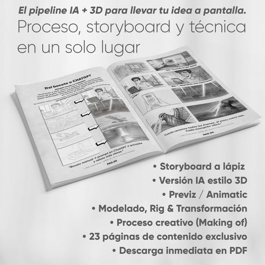 PájaroCycles — Artbook & Making Of (IA + 3D) · Edición Digital (PDF)