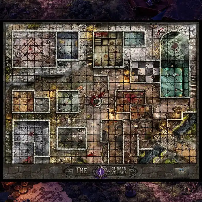 Mapa The Cursed Village para aventuras de fantasía en mesa