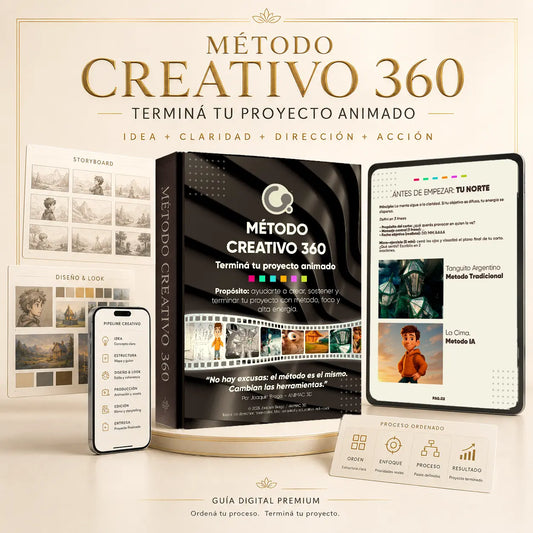 Método Creativo 360 — Creá y Terminá tu Proyecto Animado (3D o IA) | Edición Digital Premium + 4 Bonus