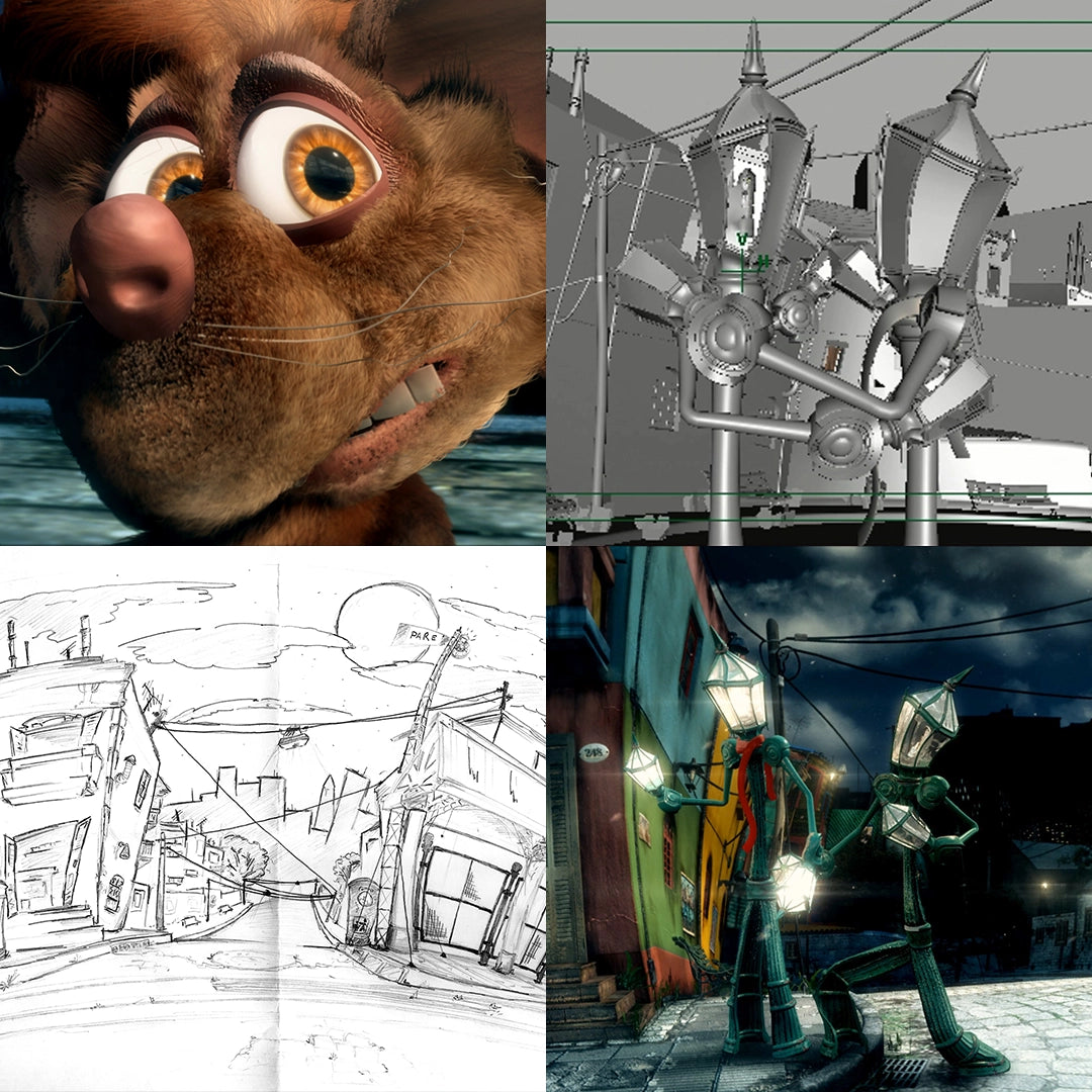 Proceso visual y escenas del corto Tanguito Argentino