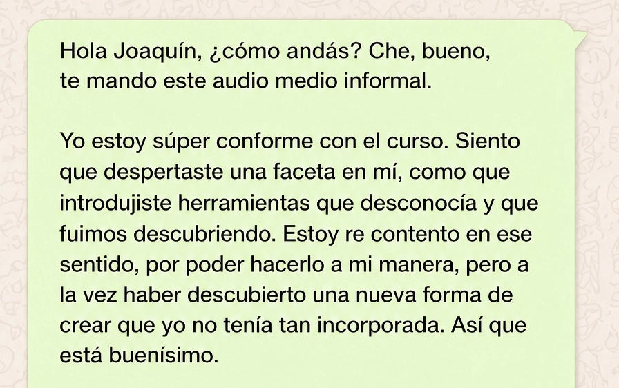 Testimonio real sobre Método Creativo 360